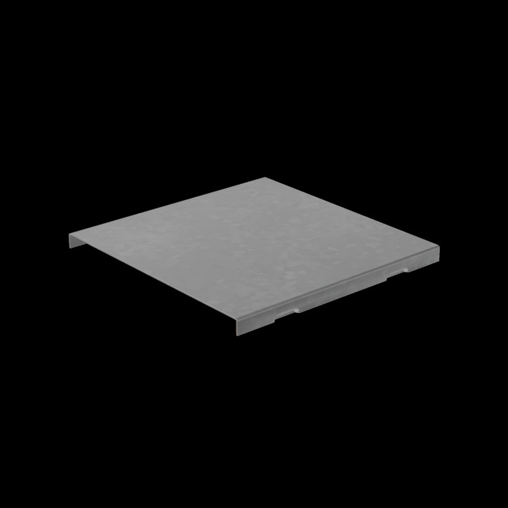 Крышка на угол внеш. верт. 80х500 мм с разворотом трассы на 180 гр. ПЛЮС INOX304