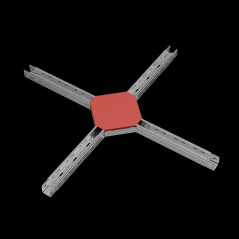 Крышка Х-разветвителя 50 мм ПЛЮС INOX304