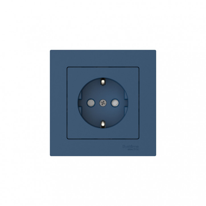 ATLASDESIGN РОЗЕТКА с заземлением со шторками, 16А, в сборе, быстрозажимные клеммы, АКВАМАРИН ATLASDESIGN РОЗЕТКА с заземлением со шторками, 16А, в сборе, быстрозажимные клеммы, АКВАМАРИН