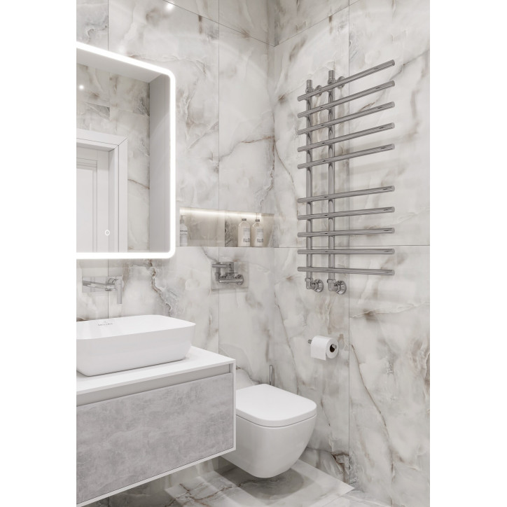 Полотенцесушитель ДВИН L Primo 60/15 Водяной полн.ширина 55 см 1'-3/4'-1/2' К1 Полированный Полотенцесушитель ДВИН L Primo 60/15 Водяной полн.ширина 55 см 1'-3/4'-1/2' К1 Полированный