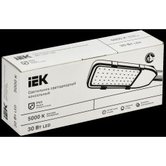 Светильник LED консольный уличный ДКУ 1002-30Д 5000К IP65 серый