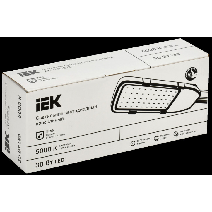 Светильник LED консольный уличный ДКУ 1002-30Д 5000К IP65 серый