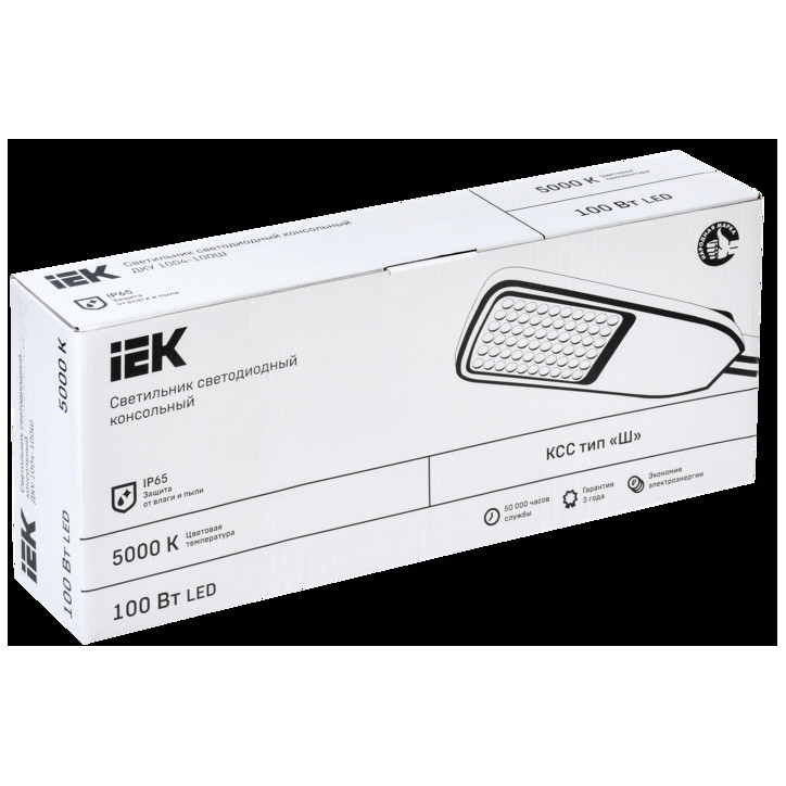 Светильник LED ДКУ 1004-150Ш 5000К IP65 серый IEK