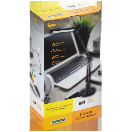 LIGHTING Светильник светодиодный настольный 2018 5Вт на подставке черный IEK