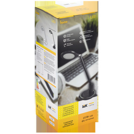 Светильник LED настол. 2019 10Вт диммер белый IEK