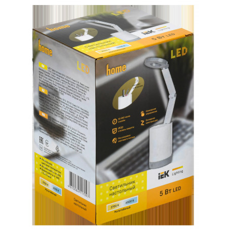 LIGHTING Светильник светодиодный настольный 2012 5Вт пантограф с карманом белый IEK