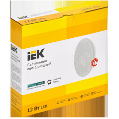 Светильник LED ДПБ 2003 12Вт IP20 4000К круг белый IEK
