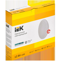 Светильник светодиодный ДПБ 2005 12Вт IP20 4000К круг белый IEK