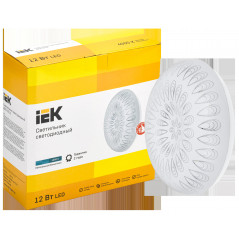 Светильник LED ДПБ 2012 12Вт IP20 4000К круг белый IEK
