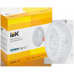 Светильник LED ДПБ 2012 18Вт IP20 4000К круг белый IEK