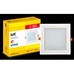 Светильник светодиодный встраиваемый ДВО 1625 со стеклом квадрат 18Вт 4000К IP20