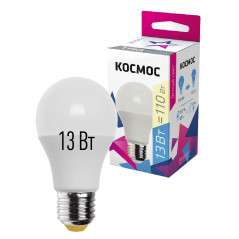 Лампа светодиодная LED 13Вт 220В Е27 D60х108 3000 теплый А60