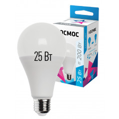 Лампа светодиодная LED 25Вт 220В E27 D65х130 4500 белый A65