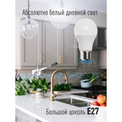 Лампа светодиодная LED 25Вт 220В E27 D65х130 6500К холодный A65