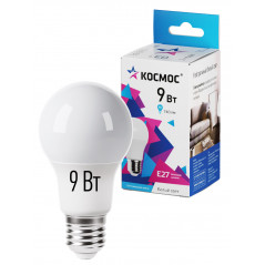Лампа светодиодная LED 9Вт 220В Е27 D55х98 4500К белый 720 лм A55