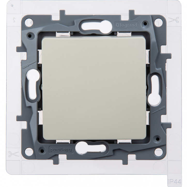 Переключатель одноклавишный IP44 - Legrand Etika - 10А 250В безвинтовые зажимы - слоновая кость Переключатель одноклавишный IP44 - Legrand Etika - 10А 250В безвинтовые зажимы - слоновая кость
