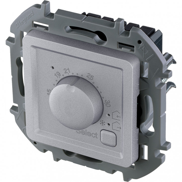 Термостат с внешним датчиком для тёплых полов INSPIRIA алюминий Термостат с внешним датчиком для тёплых полов INSPIRIA алюминий