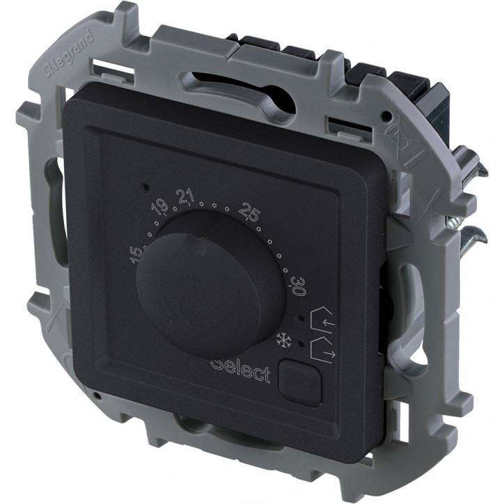 Термостат с внешним датчиком для тёплых полов INSPIRIA антрацит Термостат с внешним датчиком для тёплых полов INSPIRIA антрацит