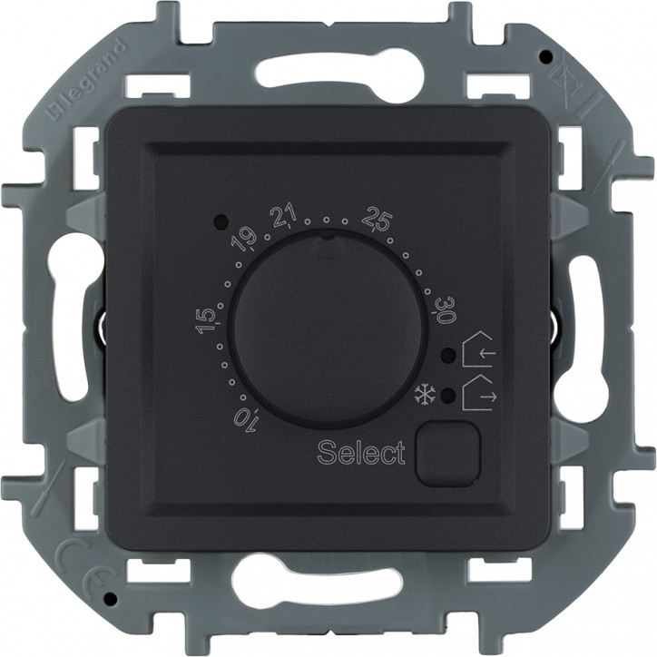 Термостат с внешним датчиком для тёплых полов INSPIRIA антрацит Термостат с внешним датчиком для тёплых полов INSPIRIA антрацит