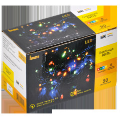 Гирлянда нить 5м 50RGB IP20 зеленый 230В кон. 8 IEK