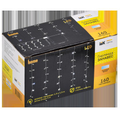 Гирлянда занавес 1,5х1,5 160W IP20 прозрачный 230В тр IEK