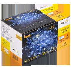 Гирлянда нить 10м 100W IP44 прозрачный 230В м/т IEK
