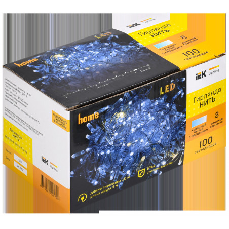 Гирлянда нить 10м 100W IP44 прозрачный 230В м/т IEK