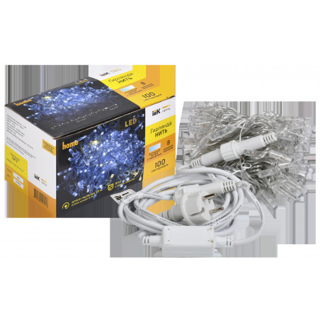 Гирлянда нить 10м 100W IP44 прозрачный 230В м/т IEK