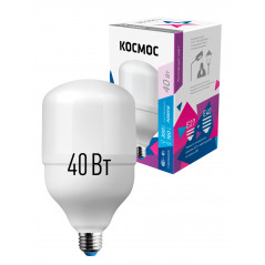 Лампа светодиодная LED 40Вт 220В Е27 D100х168 6500К дневной 3800 лм