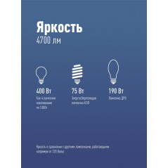 Лампа светодиодная LED 50Вт 220В Е27 D120х190 6500К дневной 4700 лм