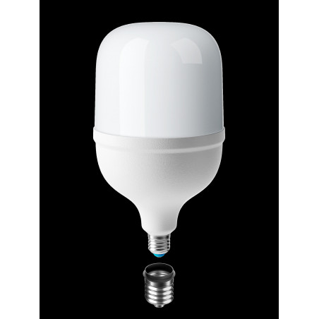 Лампа светодиодная LED 80Вт 220В E27 D140х252 6500К дневной 6900 лм (в комплекте переходник на 40 цоколь)