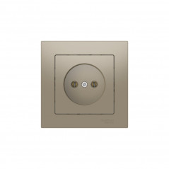 ATLASDESIGN РОЗЕТКА без заземления, 16А, в сборе, быстрозажимные клеммы, ШАМПАНЬ