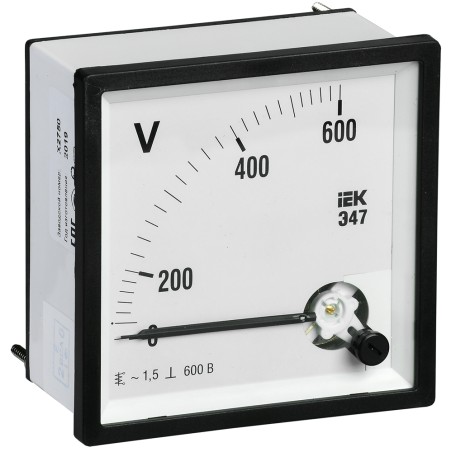 Вольтметр 600В 72х72 AC непосредственное включение Э47