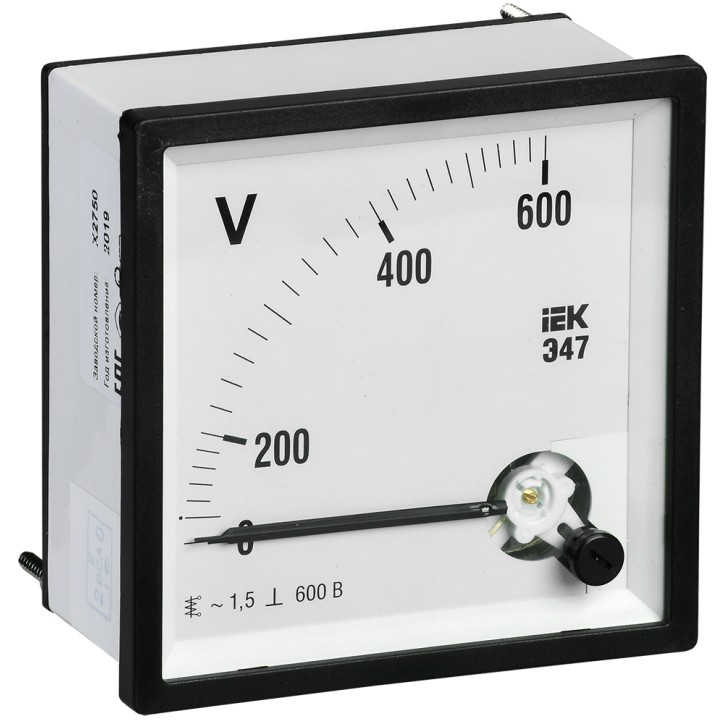 Вольтметр 600В 72х72 AC непосредственное включение Э47 Вольтметр 600В 72х72 AC непосредственное включение Э47