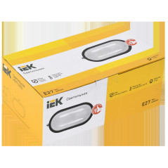 Светильник НПП1201 белый/овал 100Вт IP54 IEK