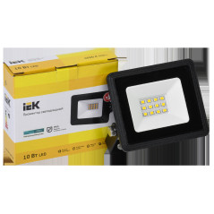 Прожектор СДО 06-10 светодиодный черный IP65 4000 K IEK