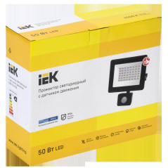 Прожектор СДО 06-50Д светодиодный черный с ДД IP54 6500K IEK