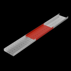 Лоток перф. 80х400х1,0 L2500 мм Быстрый монтаж ПЛЮС