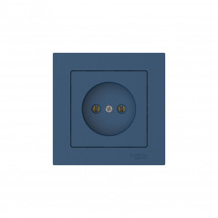 ATLASDESIGN РОЗЕТКА без заземления, 16А, в сборе, быстрозажимные клеммы, АКВАМАРИН