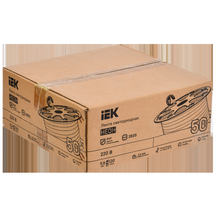 "Лента LED ""неон"" 50м LSR-2835WW120-9,6-IP67-220В IEK"