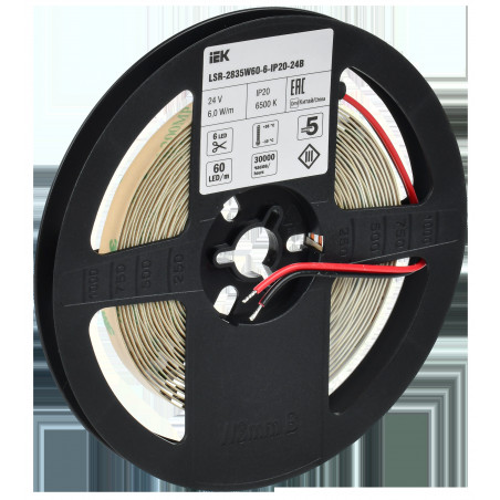 Лента светодиодная 5м LSR-2835W60-6-IP20-24В IEK
