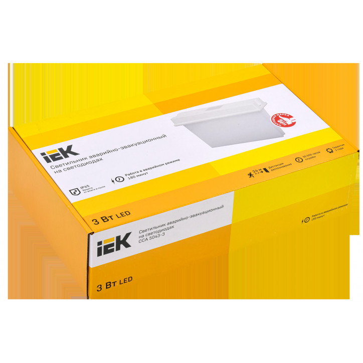 LIGHTING Светильник аварийный ССА 5043-3 3ч универсальный IP65 IEK