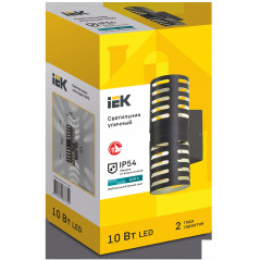 LIGHTING Светильник уличный светодиодный 5102 настенный 10Вт 4000К IP54 черный IEK