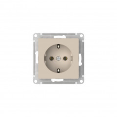 ATLASDESIGN РОЗЕТКА с заземлением, 16А, быстрозажимные клеммы, ПЕСОЧНЫЙ
