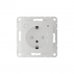 ATLASDESIGN SMART РОЗЕТКА с заземл., со шт., Zigbee, L+N, 16А, мех., БЕЛЫЙ