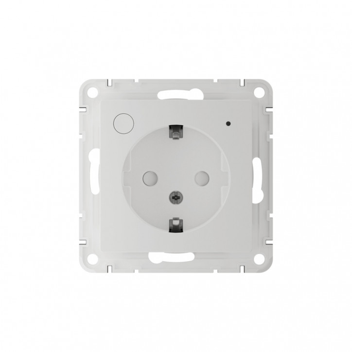 ATLASDESIGN SMART РОЗЕТКА с заземл., со шт., Zigbee, L+N, 16А, мех., БЕЛЫЙ