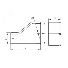 Переходник RRS левосторонний 200/100 H100 в комплекте с крепежными элементами и соединительными пластинами