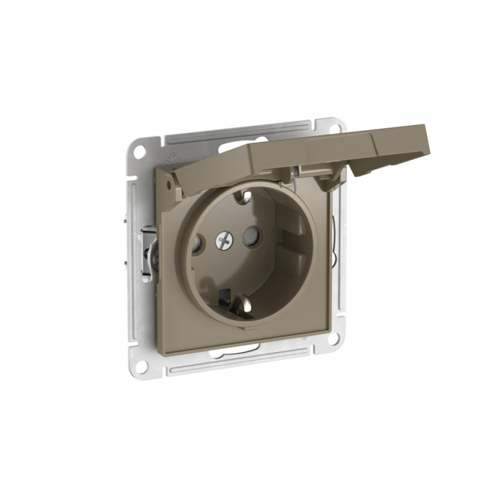 ATLASDESIGN РОЗЕТКА с заземл. со шторк. с крышкой,16А,IP20,мех., быстрозажимные клеммы, ШАМПАНЬ ATLASDESIGN РОЗЕТКА с заземл. со шторк. с крышкой,16А,IP20,мех., быстрозажимные клеммы, ШАМПАНЬ