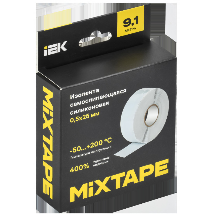 MIXTAPE PRO Изолента самослипающаяся силиконовая резиновая 0,5х25мм 9,1м 70 IEK