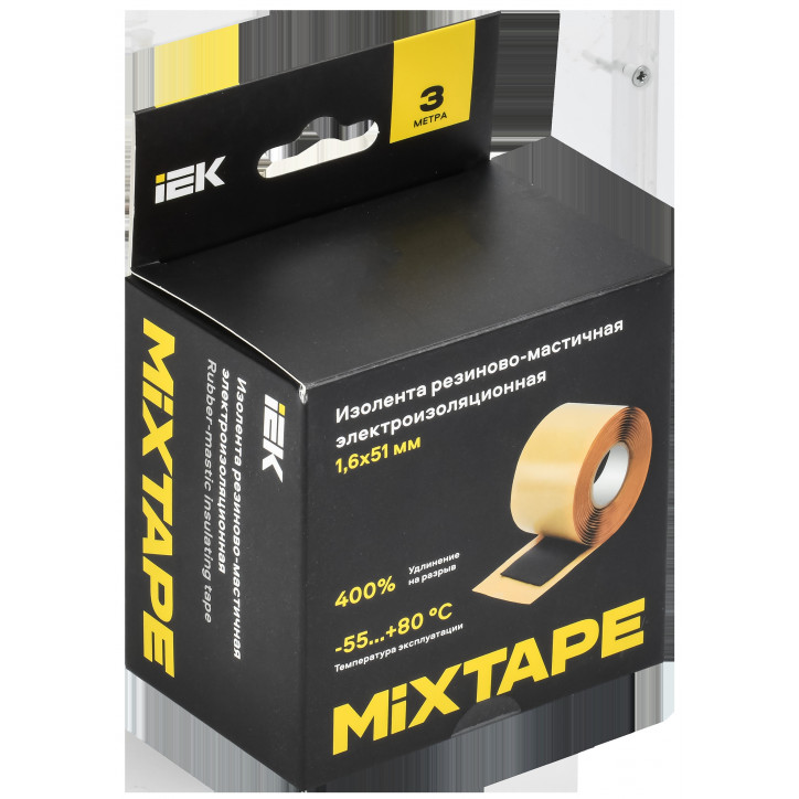 MIXTAPE PRO Изолента резиново-мастичная электроизоляционная 1,6х51мм 3м 2228 IEK MIXTAPE PRO Изолента резиново-мастичная электроизоляционная 1,6х51мм 3м 2228 IEK